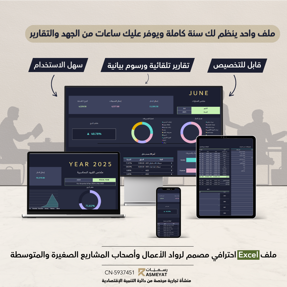 نموذج ذكي لإدارة أموالك بالكامل | Excel