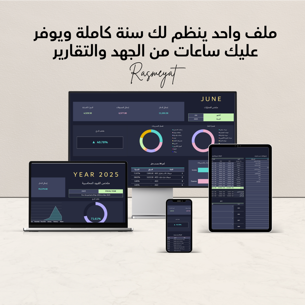 نموذج ذكي لإدارة أموالك بالكامل | Excel - الصورة 2